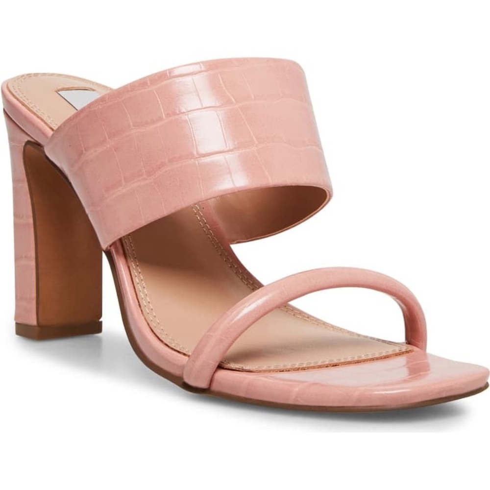 Pink croc heels